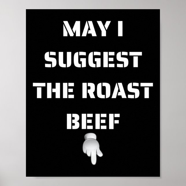 Affiche Puis-Je Suggérer Le Boeuf Rôti (Devant)