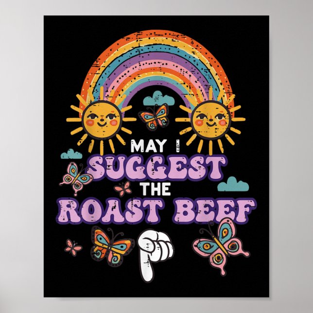 Affiche Puis-je suggérer le rôti de boeuf drôle impropre A (Devant)