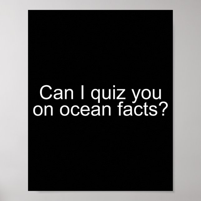 Affiche Puis-je vous interroger sur des faits sur l'océan  (Devant)