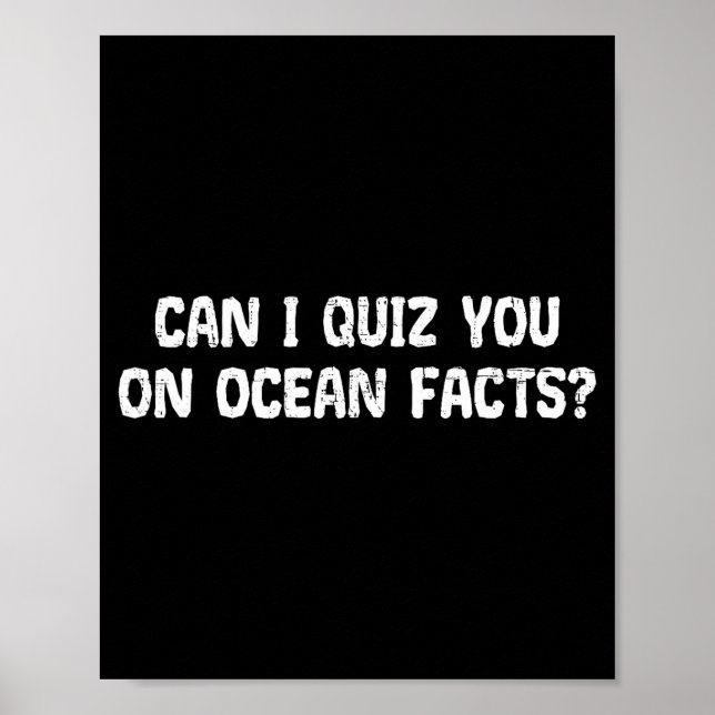 Affiche Puis-je vous interroger sur les faits sur l'océan  (Devant)