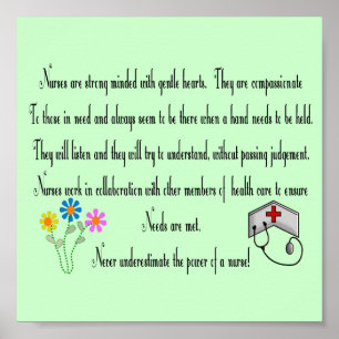 Affiche Puissance d'affiche d'infirmière "d'une infirmière