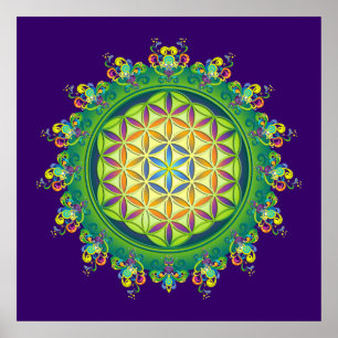 Affiche Puissance de la vie des fleurs / Blume des Lebens