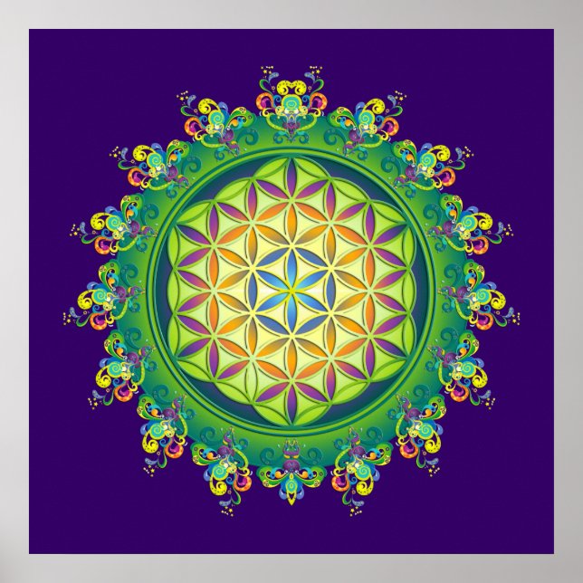 Affiche Puissance de la vie des fleurs / Blume des Lebens (Devant)