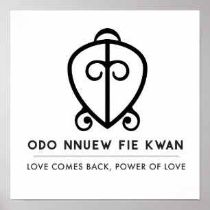 Affiche Puissance d'Odo Nnyew Fie Kwan   de symbole
