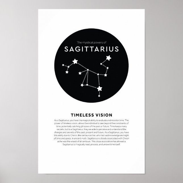 Affiche Puissance mystique de l'astrologie du Sagittaire Z (Devant)