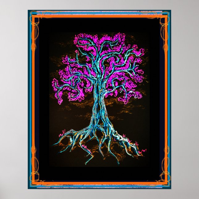 Affiche Puissant arbre pourpre (Devant)