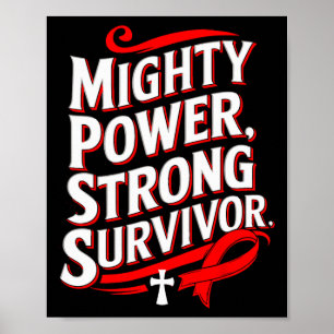 Affiche Puissant Survivant de grande force Sensibilisation