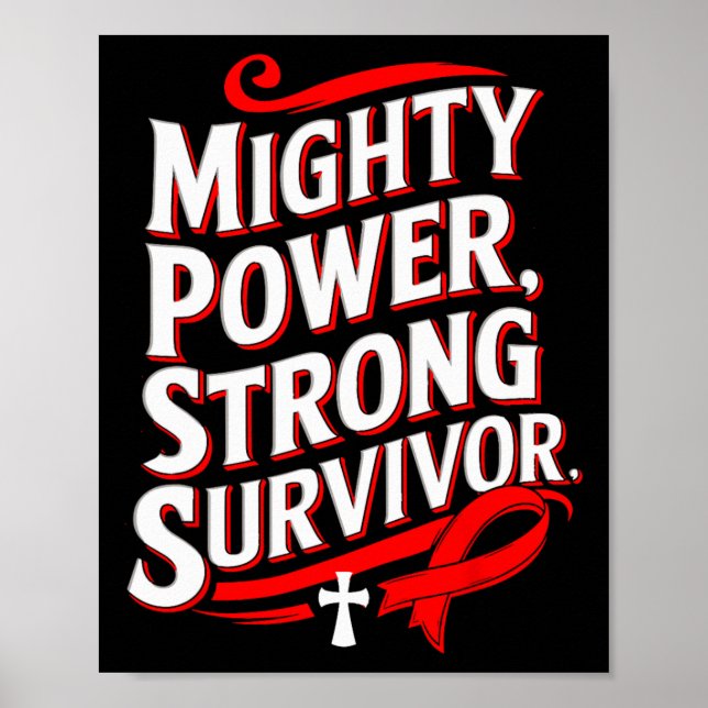Affiche Puissant Survivant de grande force Sensibilisation (Devant)