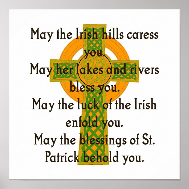 Affiche Puisse Irish Hills Vous Caresser - Citation Irland (Devant)