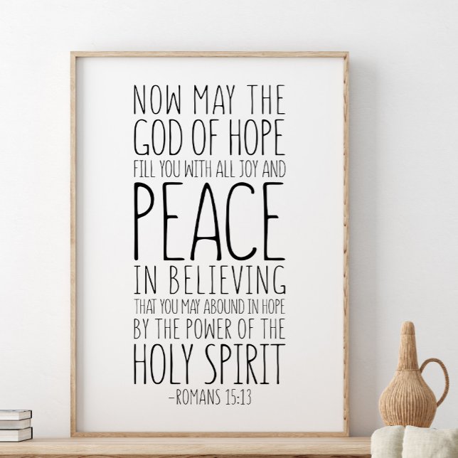 Affiche Puisse Le Dieu De L'Espoir, Romains 15:13 (Créateur téléchargé)