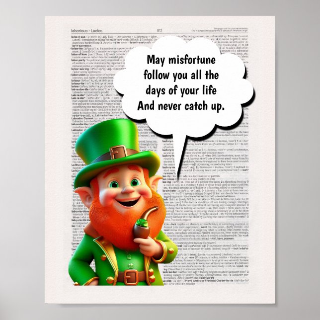 Affiche Puisse malheur ne jamais vous attraper ___Irish Bl (Devant)