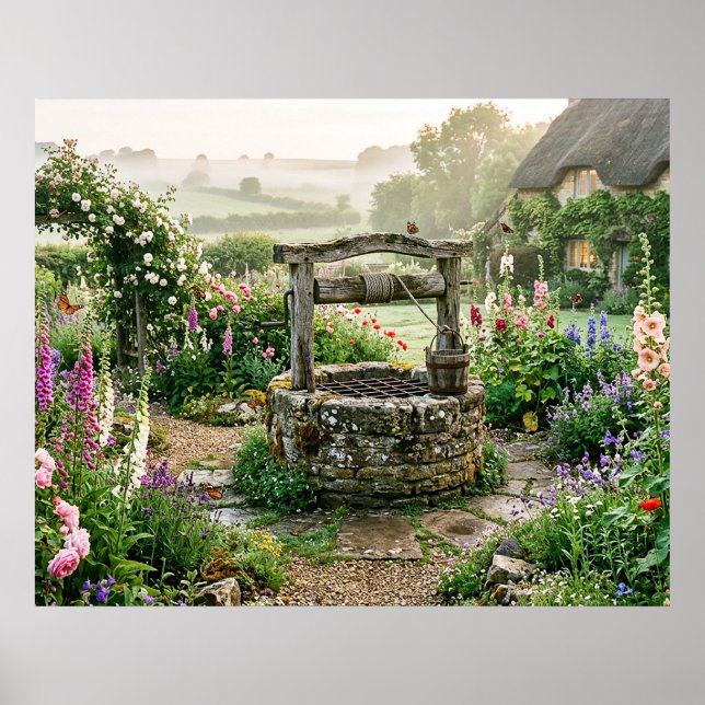 Affiche Puits de jardin de cottage (Devant)