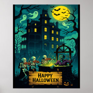 Affiche Puits de souhaits zombie de la maison hantée :