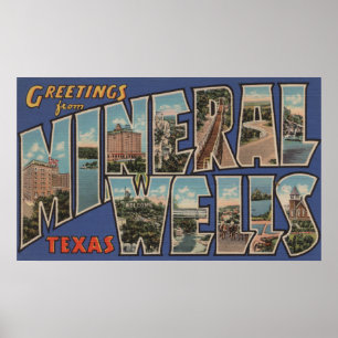Affiche Puits minéraux, le Texas - grandes scènes de