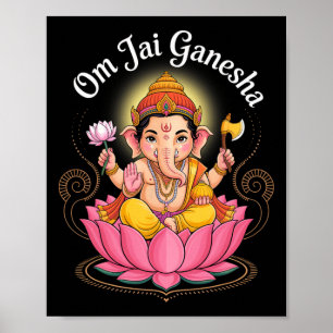 Affiche Puja Ganesha hindou Dieu éléphant Inde Méditation