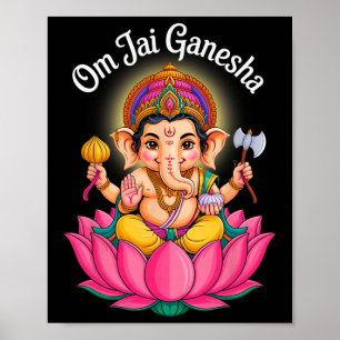 Affiche Puja hindou Ganesha Dieu éléphant Inde Méditation
