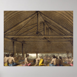 Affiche Pulaho, Roi des Îles Amicales en train de boire de