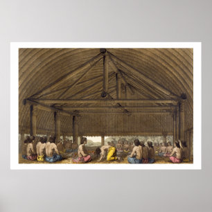 Affiche Pulaho, Roi des Îles Amicales en train de boire de