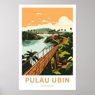 Affiche Pulau Ubin Singapore Travel Print