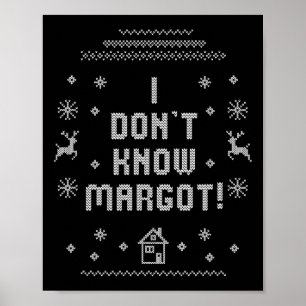 Affiche Pull moche de Noël Je ne connais pas Margot 