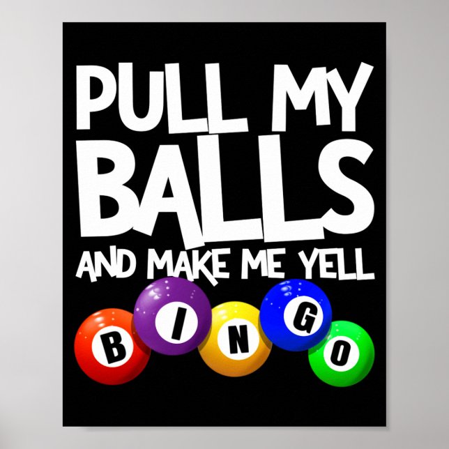 Affiche Pull My And Make Me Yell Bingo Player Funny  (Devant)
