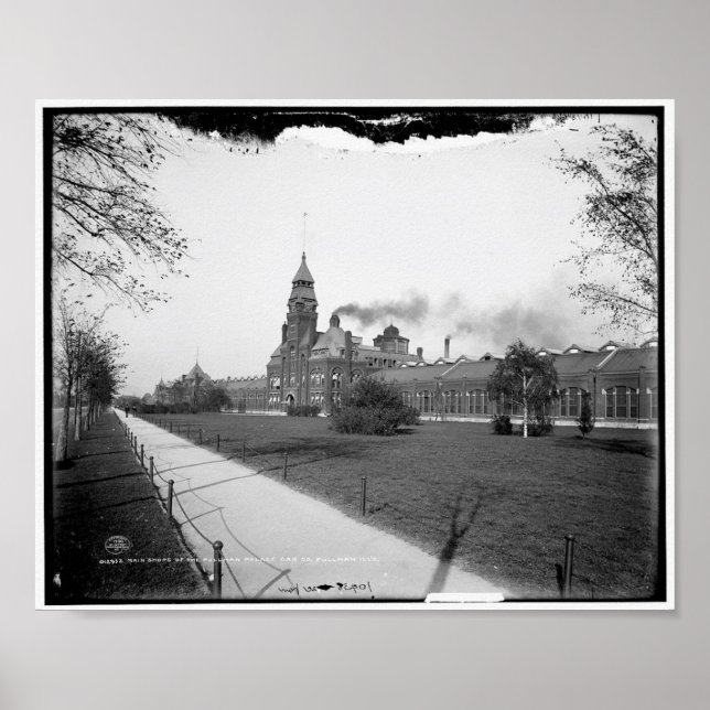 Affiche Pullman Palace Car Co., Pullman, Illinois c1900 (Devant)