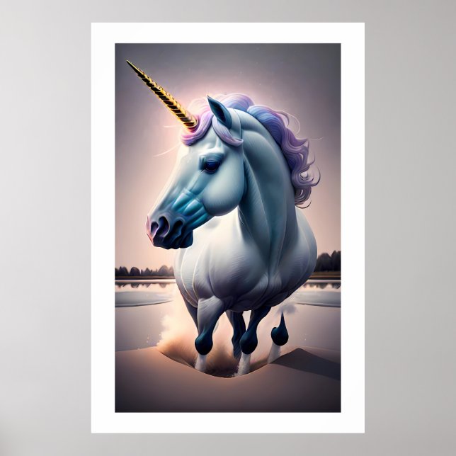 Affiche Pulse d'illusion uniforme - Unicorne (Devant)