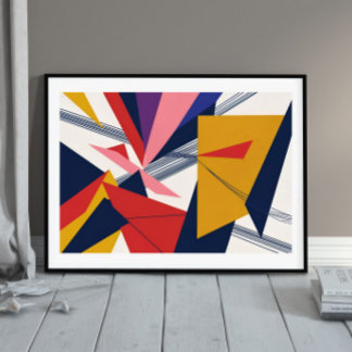 Affiche Pulse fragmentée : Rythme géométrique gras