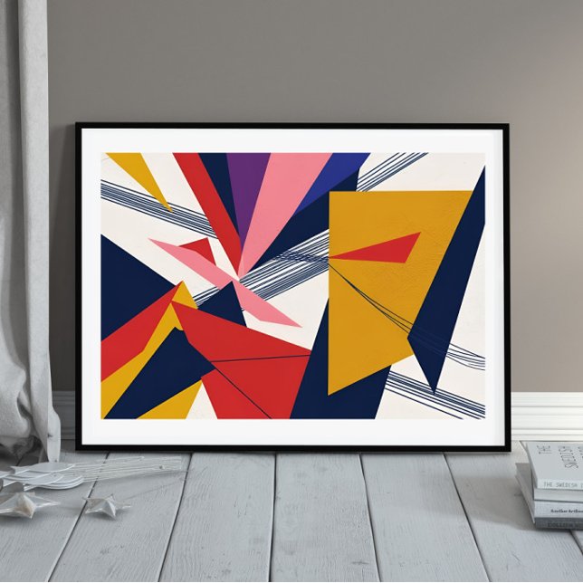 Affiche Pulse fragmentée : Rythme géométrique gras (Créateur téléchargé)