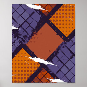 Affiche Pulse symétrique - Une grille de couleurs et de mo