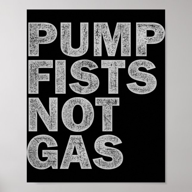 Affiche Pump Fists Not Gas Funny New Jersey Beach Souvenir (Devant)