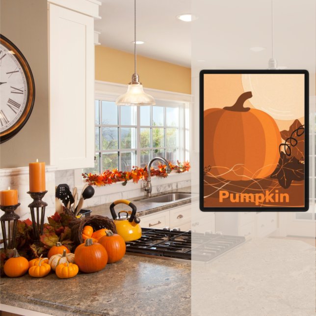 Affiche Pumpkin Orange Kitchen Wall Decor (Créateur téléchargé)