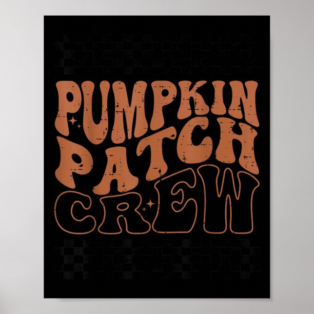 Affiche Pumpkin Patch Crew Halloween Pumpkin Patch Fall Fa (Devant)