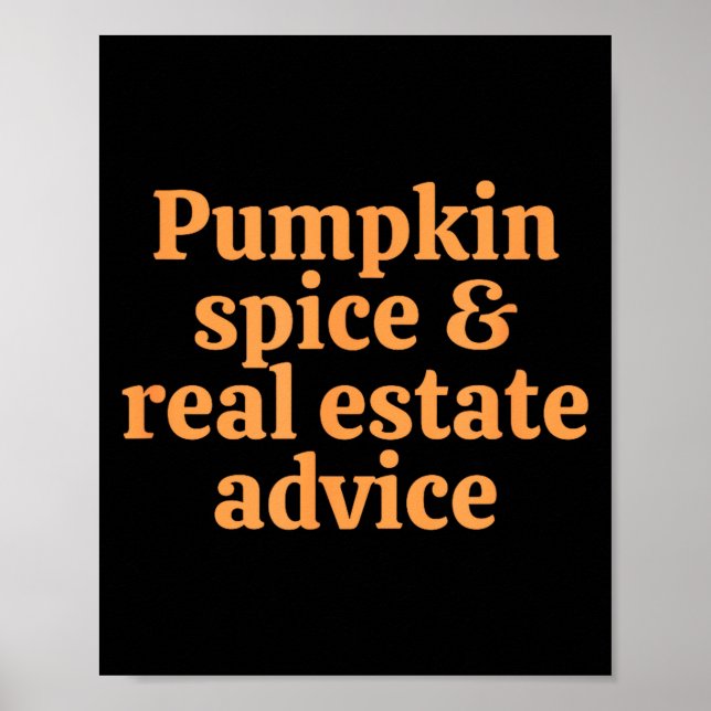 Affiche Pumpkin Sce And Real Estate Advice  (Devant)