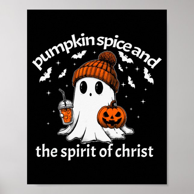 Affiche Pumpkin Sce And The Srit Of Christ Funny Ghost Hal (Devant)