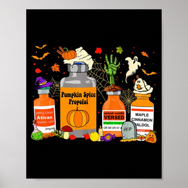 Affiche Pumpkin Sce Profol Ativan Versed Haldol Halloween  (Devant)