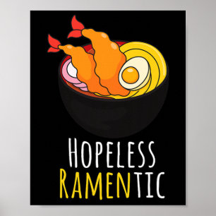Affiche Pun à nouilles Kawaii Ramen Ramento sans espoir