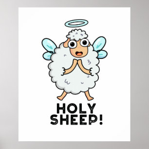 Affiche Pun animal amusant pour le mouton Saint