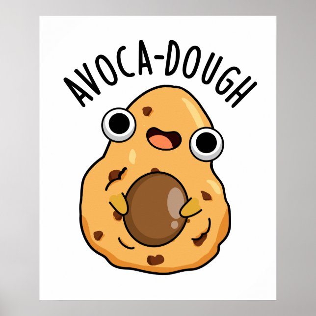 Affiche Pun Avoca-pâte drôle Avocado amusant (Devant)