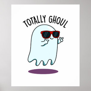 Affiche Pun de fantôme d'Halloween totalement génial et dr