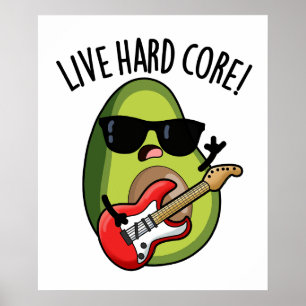 Affiche Pun de Rock Avocat Drôle Hard Core