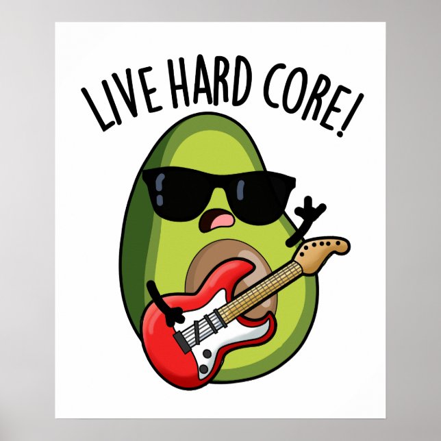 Affiche Pun de Rock de Avocat Drôle Hard Core  (Devant)