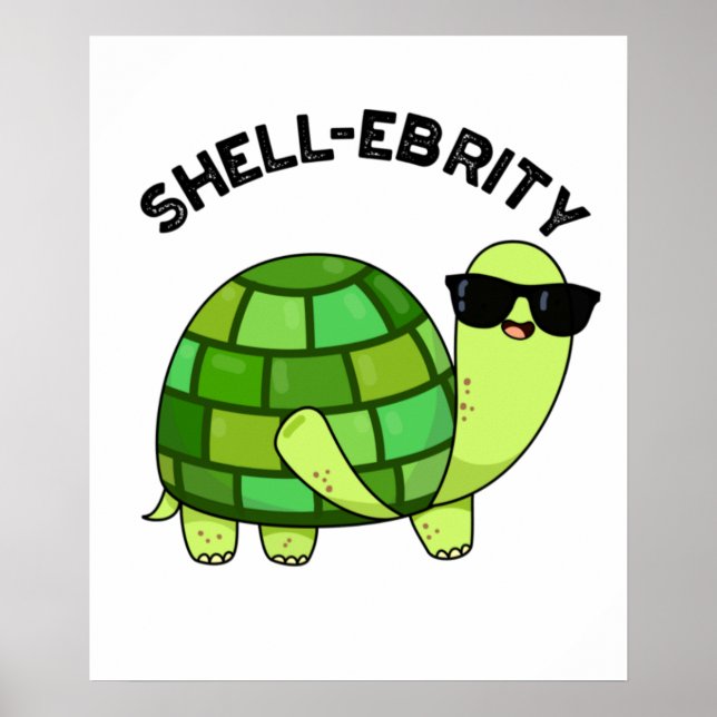 Affiche Pun de tortue de la célébrité de Shell (Devant)