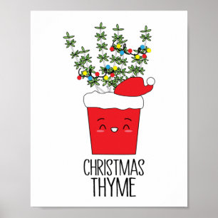 Affiche Pun d'herbe de Thyme de Noël