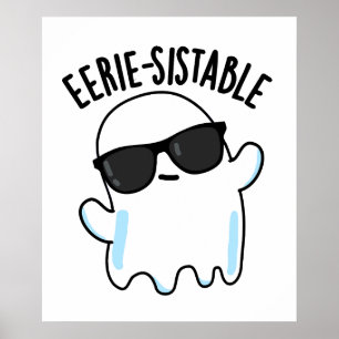 Affiche Pun drôle de fantôme effrayant-sistable