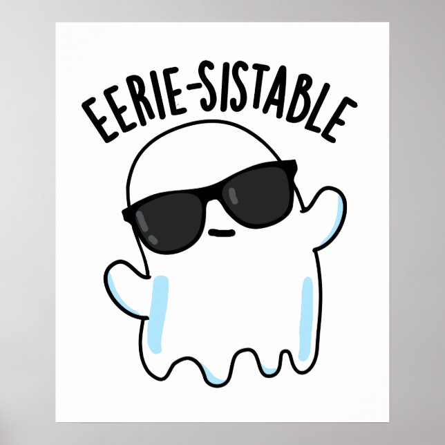 Affiche Pun drôle de fantôme effrayant-sistable  (Devant)
