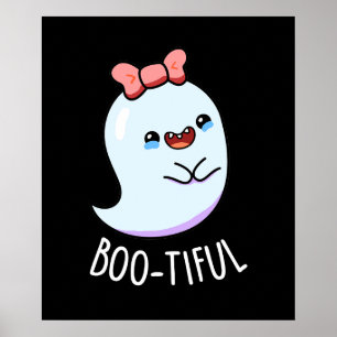 Affiche Pun Halloween Fantôme Féminin Drôle Bootiful