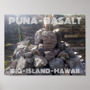AFFICHE PUNA BASALT GRANDE ÎLE HAWAII