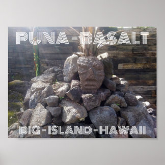 AFFICHE PUNA BASALT GRANDE ÎLE HAWAII