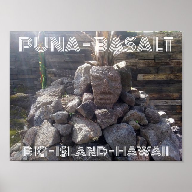 AFFICHE PUNA BASALT GRANDE ÎLE HAWAII (Devant)